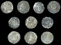 Edward I, Penny, class 1d, London, 1.40g/1h (N 1013; S 1383); together with other Edwardian Pennies (9), various...