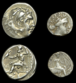 Greek Coinages, KINGS OF MACEDON, Alexander III, posthumous Drachm, Arados, c. 311-310, head of Herakles right, rev....