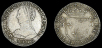 Mary, Third Period, Testoon, 1561, 6.06g/2h (SCBI 35, 1111-12; SCBI 58, 1147-55; B 2, fig. 897; S 5422). Slightly...