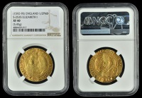 Elizabeth I (1558-1603), Sixth issue, Half-Pound, mm. tun, bust 7B, reads regina, colon stops on rev., 4h...