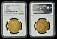 Charles II (1660-1685), Second issue, Unite, mm. crown, 8.75g/9h (Schneider O3/–; SCBI Schneider 393, same dies; N...