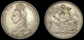 Victoria (1837-1901), Crown, 1887 (ESC 2585 [296]; S 3921). Light bagmarks, otherwise virtually as struck, toned	...