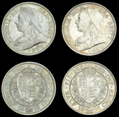 Victoria (1837-1901), Halfcrowns (2), 1893, 1895 (ESC 2778, 2781 [7256, 729]; S 3938) [2]. First about extremely...