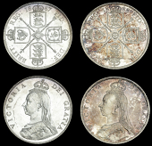 Victoria (1837-1901), Florins (2), 1887 Jubilee, 1888 later bust (ESC 2953, 2956 [868, 870a]; S 3925) [2]. First...
