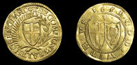 Commonwealth (1649-1660), Gold Crown, 1651/0, mm. sun on obv. only, no stops on obv., 2.27g (SCBI Schneider 359; N...