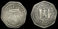 Charles I (1625-1649), Pontefract, Shilling, 1648, type II, posthumous issue in the name of Charles II, crowned...