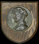 Bernard Montgomery, 1945, a large uniface cast bronze sculptured portrait medal by A. de Jaeger, bust left wearing...