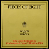 Elizabeth II (1952-    ), Specimen set, 1983, Benson and Hedges issue, including the Twopence mule (S 4236A) [8]. As...