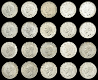 George VI (1936-1952), Florins (20), 1937 (3), dies 1+A (2, one Proof), dies 1+B, 1938-43 inclusive, all dies 1+B,...
