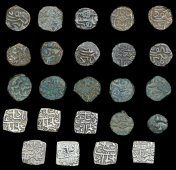 Sultans of Kashmir, Muhammad Yusuf Shah (987, 988-994h), Sasnu (7), Kashmir 987h (GG K135, K136, one illustrated;...