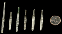 ‘Adil Shahs of Bijapur, ‘Ali II (1068-1083h), Larins (6), Dabuli, 1071h (2), date unclear, date off flan (3) (GG...
