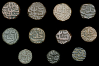 Nizam Shahs of Ahmadnagar, Burhan II (1000-1003h), Falus (3), Dar al-Sultanat Burhanabad 1001h (GG N11, N16; ICV...