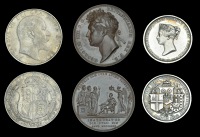 George IV, Coronation, 1821, a copper medal by B. Pistrucci, 35mm (BHM 1070; E 1146a); Opening of the Royal...