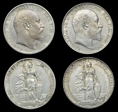 Edward VII (1901-1910), Florins (2), both 1902, currency and Proof, both dies 1+A (Davies 1530, 1530M; ESC 3587-8...