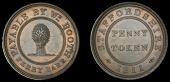 STAFFORDSHIRE, Perry Barr, William Booth, Penny, 1811 [a copy c. 1900], wheatsheaf, rev. value, edge plain,...