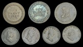 Not Local: British, George III types, Halfpence, 1814 (4), all commerce, 6.69g/6h, 6.85g/6h (both W 1408), 6.85g/6h,...