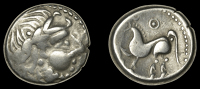 Greek Coinages, EASTERN CELTS, Kugelwange type, Tetradrachm, 2nd-1st cent. BC, imitating a type of Philip II of...