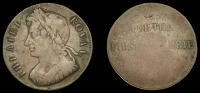 LONDON, Drury Lane, Theatre Royal, First Theatre, 1671, copper, unsigned [by J. Roettiers], similar, 30mm, 8.20g (W...