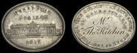 YORKSHIRE, York, oval silver Attorney’s Medal of Admission, 1813, by Younge & Deakin, frontal elevation of the Law...