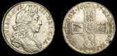 William III (1694-1702), Halfcrown, 1697, large shields, later harp, edge nono (ESC 1021 [541]; S 3487). Minor...