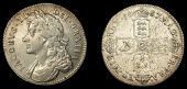 James II (1685-1688), Shilling, 1687/6, broken b in iacobvs, g over a in mag, harp with 7 strings (ESC 770 [1072a];...