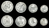 Charles II (1660-1685), Maundy Fourpence, Threepence and Twopence (ESC 629, 662, 690; S 3384, 3386, 3388); together...