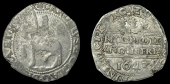 Charles I (1625-1649), Oxford mint, Halfcrown, 1643, mm. Oxford plume on obv. only, Briot’s horseman, Oxford plume...
