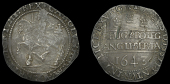 Charles I (1625-1649), Oxford mint, Halfcrown, 1643, mm. pellet on obv. only, Oxford horseman, plume behind, ground...