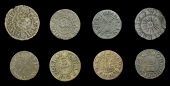 Borough High Street, William Davis, Farthing, 0.75g/3h (E 434; N 4803, this piece; BW. 30); John Fox, Farthing,...