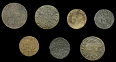 Borough High Street, I.I.R. at the checker, Farthings, 1651 (2), 1.16g/6h, 1.00g/6h (both E 503; N 4851, second...