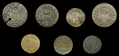 Borough High Street, John Vaine, Farthing, [16]58, 0.83g/6h (E 531; N 4839a, this piece; BW. 99); John West,...