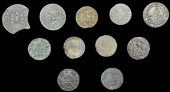 St Mary Overies Churchyard, Sam Gladman, Farthing, 1.21g/6h (E 865; N 5054; BW. 360); St Olave’s, Nicolas Barnard,...