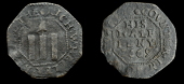 The Counter, Rich. Wheeler, octagonal Halfpenny, 1669, 0.96g/9h (E 573; N –; BW. 217). Part flat, otherwise fine,...