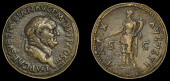 Roman Imperial Coinage, Vespasian, Sestertius, Rome, 71, imp caes vespas avg p m tr p p p cos iii, laureate bust...