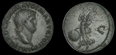 Roman Imperial Coinage, Nero, As, Lugdunum, c. 62-8, imp nero caesar avg p max tr pot p p, bust right, small globe...