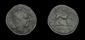 Roman Republican Coinage, Anonymous, Half-Litra, c. 235-230, helmeted head of Roma right, rev. dog right with left...