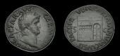 Roman Imperial Coinage, Nero, As, Rome, c. 62-8, nero caesar acg germ imp, laureate bust right, rev. pace p r vbiq...