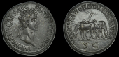 Roman Imperial Coinage, Nerva, Sestertius, Rome, 97, imp nerva caes acg p m tr p cos iii p p, laureate bust right,...