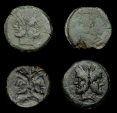 Roman Republican Coinage, Anonymous, Asses (4), c. 211-206, no additional symbols, 30.17g (Craw. 56/2); c. 211-206,...
