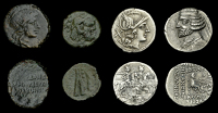 Greek Coinages, BRUTTIUM, Vibo Valentia (Hipponion), Quadrans, c. 193-150, 2.77g (HN Italy 2265); MACEDON,...