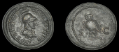 Roman Imperial Coinage, Domitian, Semis, Rome, 88-9, imp domit avg germ cos xiiii, helmeted head of Minerva right,...