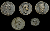 Roman Imperial Coinage, Asses (3), Claudius, restitution issue struck under Titus, 80-1, Rome, bust right, rev....