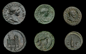 Roman Imperial Coinage, Trajan, Semis, Rome, c. 107-9, imp caes nerva traian avg, laureate bust left, draped on left...