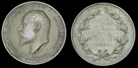 Royal Society of Arts, a silver award medal by L.C. Wyon, bust of Prince of Wales left, rev. legend in wreath, edge...
