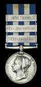 Egypt and Sudan 1882-89, dated reverse, 3 clasps, Tel-El-Kebir, The Nile 1884-85, Abu Klea (2402. Pte. J. Harrison....