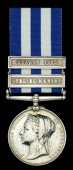 Egypt and Sudan 1882-89, dated reverse, 2 clasps, Tel-El-Kebir, Suakin 1885 (2059. Pte. C. Butler. 19th. Hussars.)...