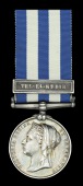 Egypt and Sudan 1882-89, dated reverse, 1 clasp, Tel-El-Kebir (14802. Gunr. R. Daniel. H/1st. Bde. R.A.) edge...