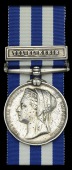 Egypt and Sudan 1882-89, dated reverse, 1 clasp, Tel-El-Kebir (4371. Pte. J. Emslie, 1/Scots G..) edge bruising,...