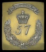 57th (West Middlesex) Regiment Belt Plate.
A 19th century rectangular belt plate possibly for use on a Colour belt...