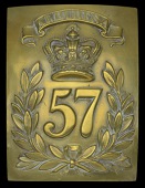 57th (West Middlesex) Regiment Other Ranks Cross Belt Plate, c.1816-40.
A good quality example in heavy gauge...